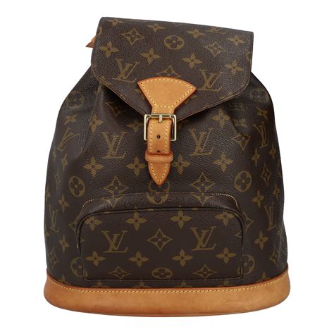 Montsouris vintage rugzak doek Louis Vuitton bruin in Doek